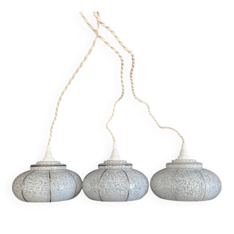 Set of three "Spotted Globes" glass lamps - 1970.