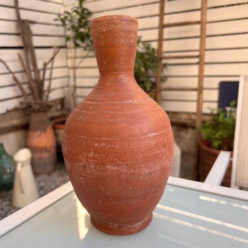 Dark terracotta vase