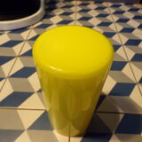 Vintage opaline roll vase yellow