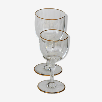 Pair of baccarat crystal glasses model mahora