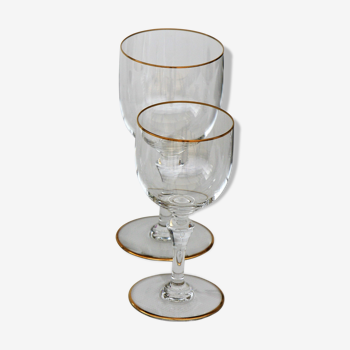 Paire  de verres en cristal de baccarat modèle mahora