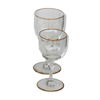 Paire  de verres en cristal de baccarat modèle mahora
