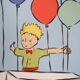 Antoine de Saint-Exupéry : Le Petit Prince en ballon, lithographie