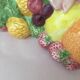 3-burner slurry candle signed Francesco Guarino, fruit motifs