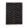 Modern Moroccan carpet black contemporary art 200x300cm