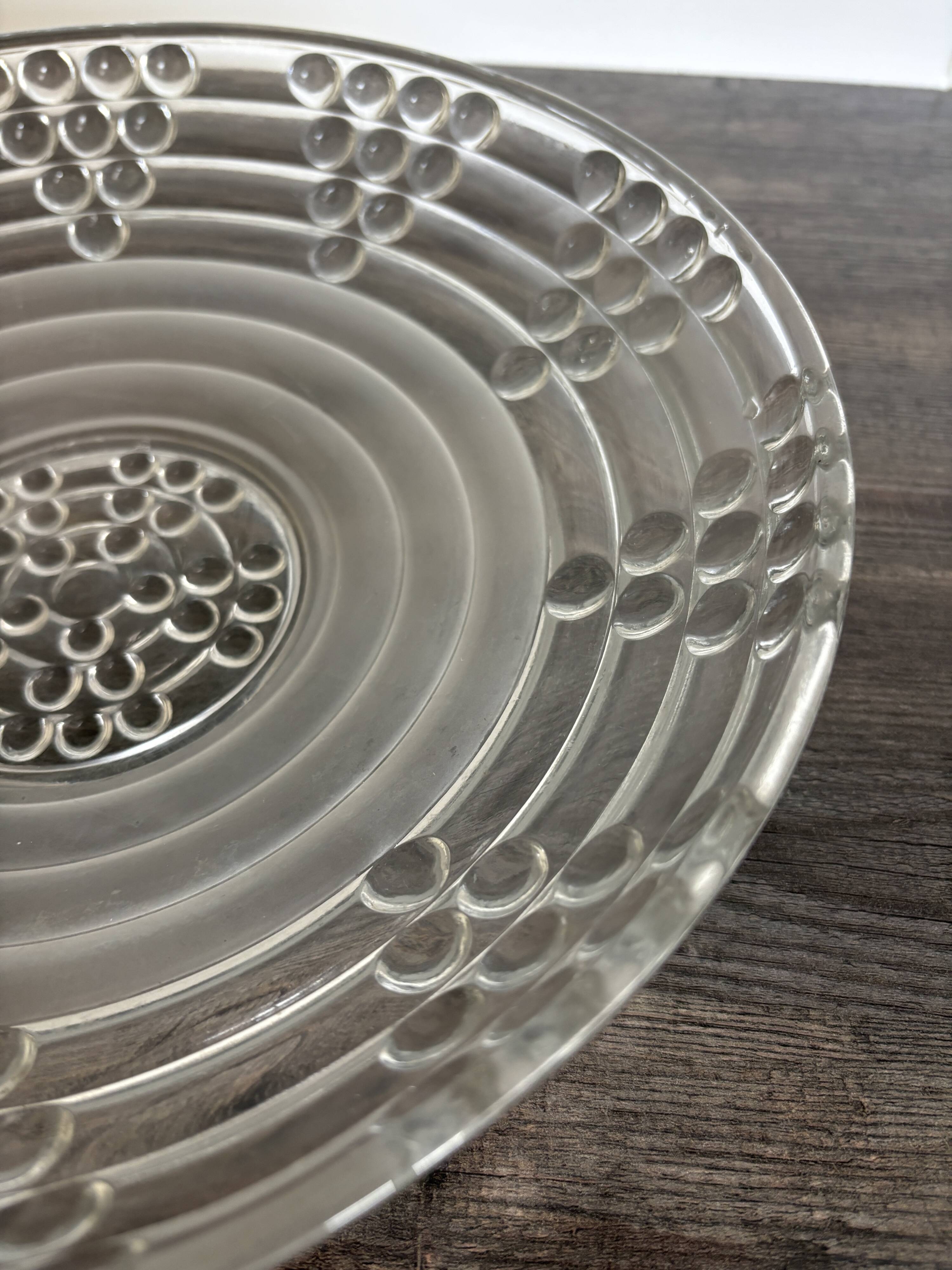 Vintage Art Deco pressed glass plate