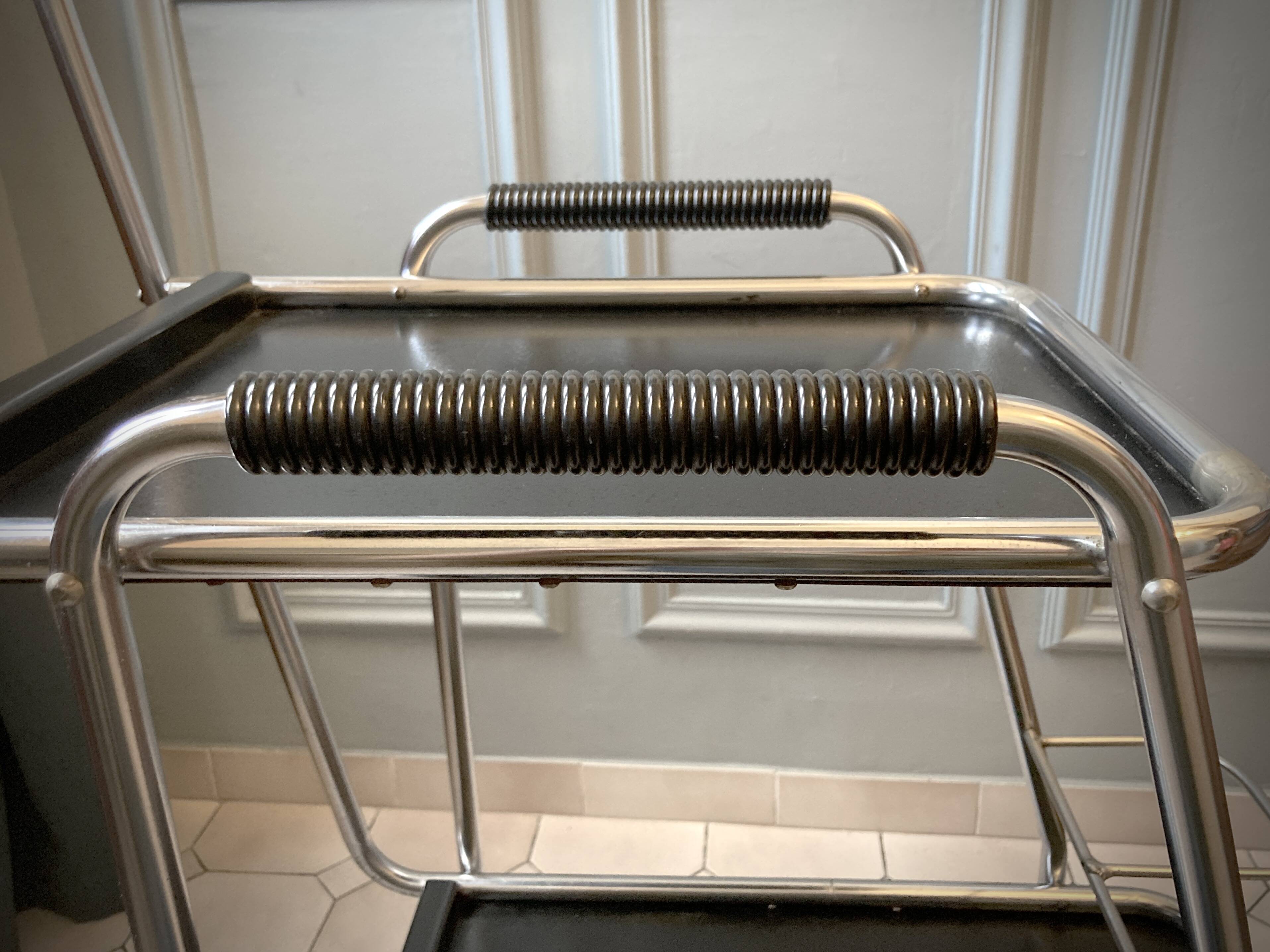 French Regency style metal serving trolley 1950