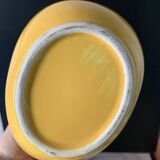 Vintage yellow ceramic pitcher