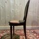 Set of 6 Louis XVI style medallion chairs in mahogany and cane