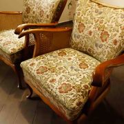 Set of 2 German Chippendale Cane Armchairs by Adolf Wrenger