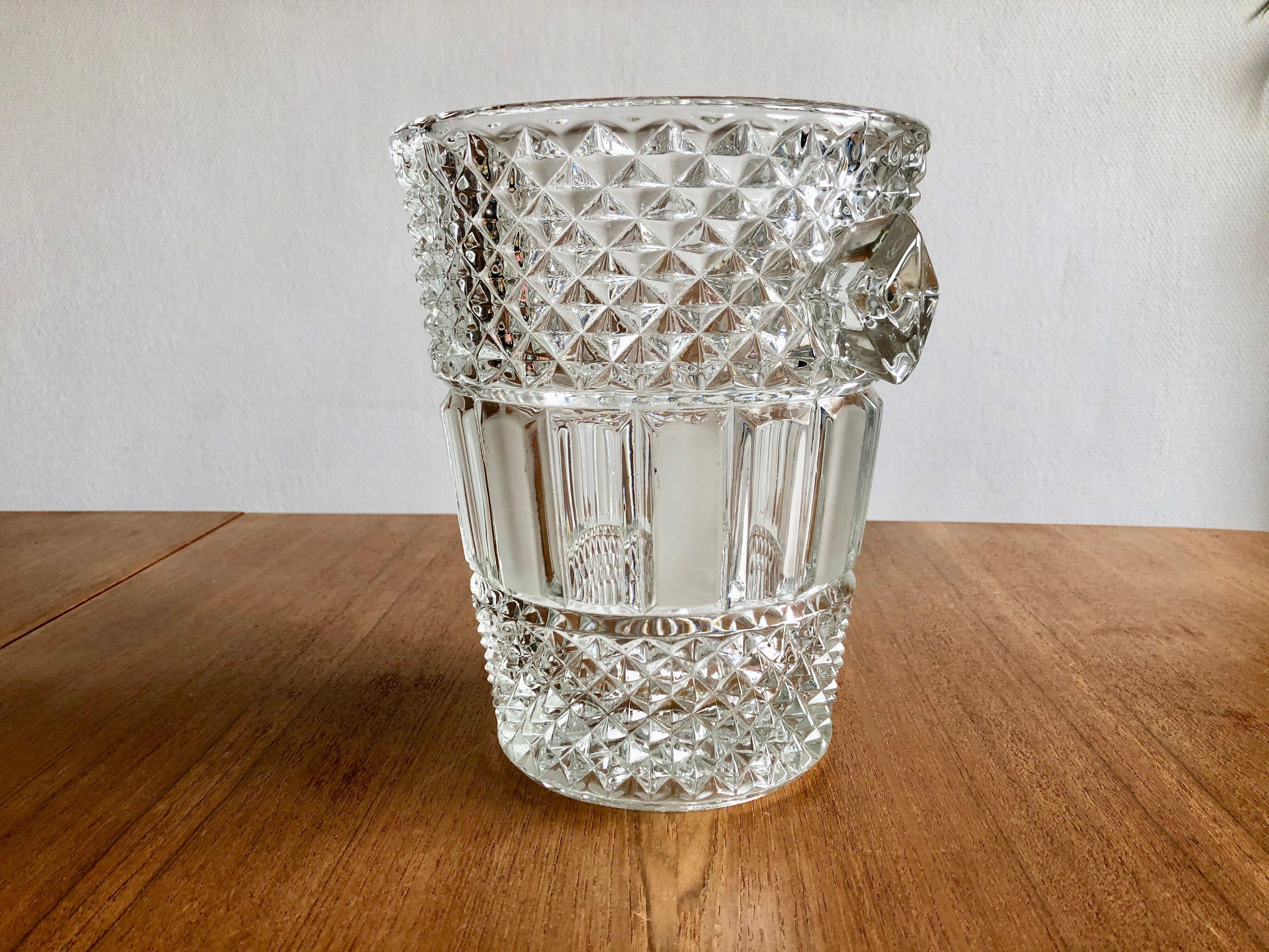 Czechoslovakia crystal champagne bucket