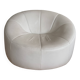 Very beautiful white leather armchair model Pumpkin by Pierre Paulin.