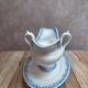 Antique sauce boat Jules Vieillard & Cie Bordeaux – Garland model - Fine earthenware 19th century