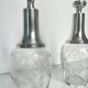 Pair of crystal and silver decanters - early 20th century
