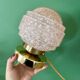 Vintage glass globe table lamp in pink from Clichy.
