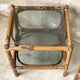 Pair of bedside tables or side tables in vintage 1980s rattan.