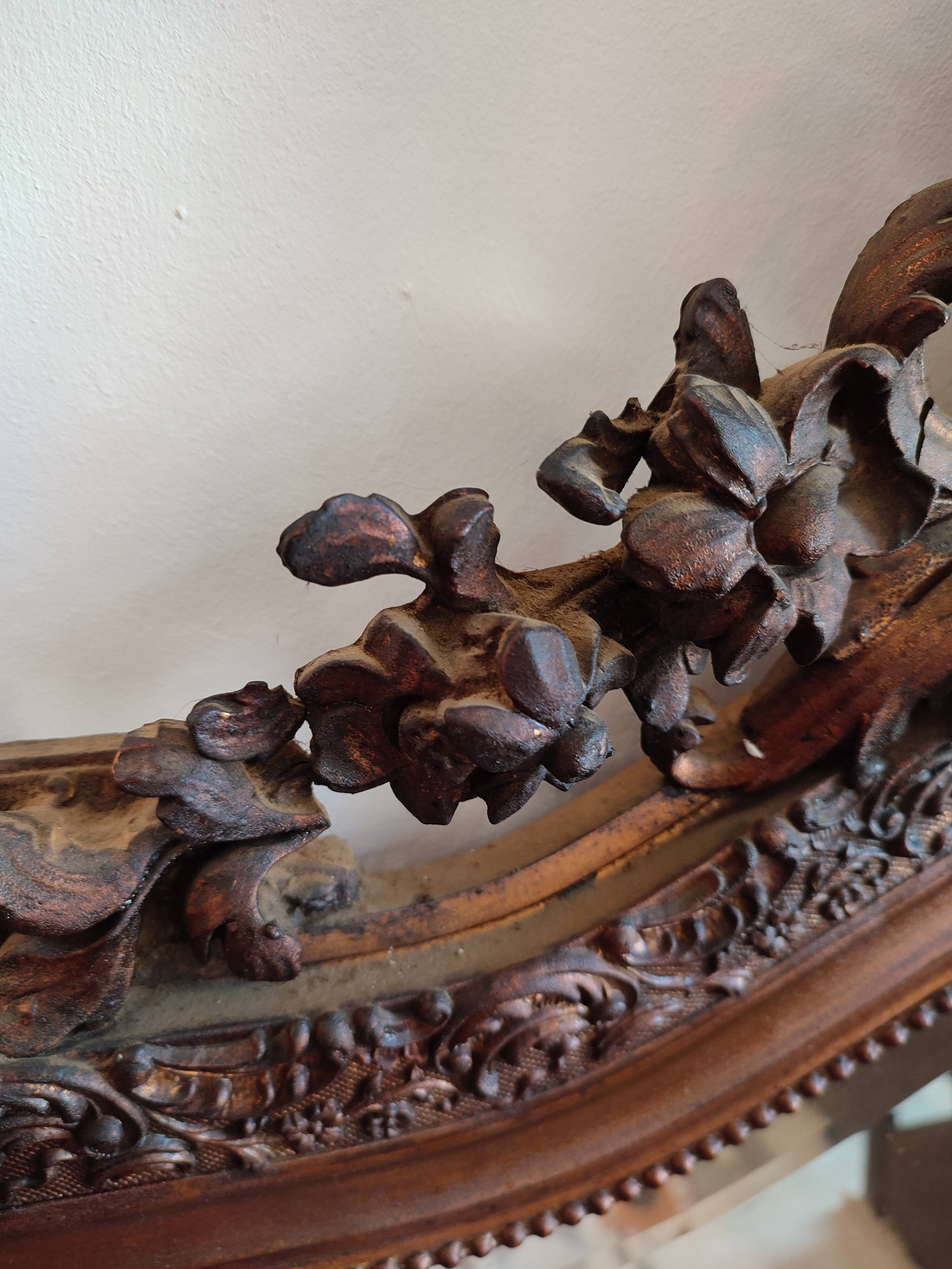 Old pediment mirror