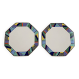 Pair of Scenario Metropol plates by Barbara Brenner for Rosenthal, 1990