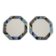 Pair of Scenario Metropol plates by Barbara Brenner for Rosenthal, 1990