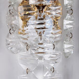 Crystal Wall Lamps set of 3 by J.T. Kalmar, 1960s
