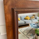 Vintage wooden door mirror 132x79