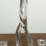 Flame candle holders in vintage crystal 60
