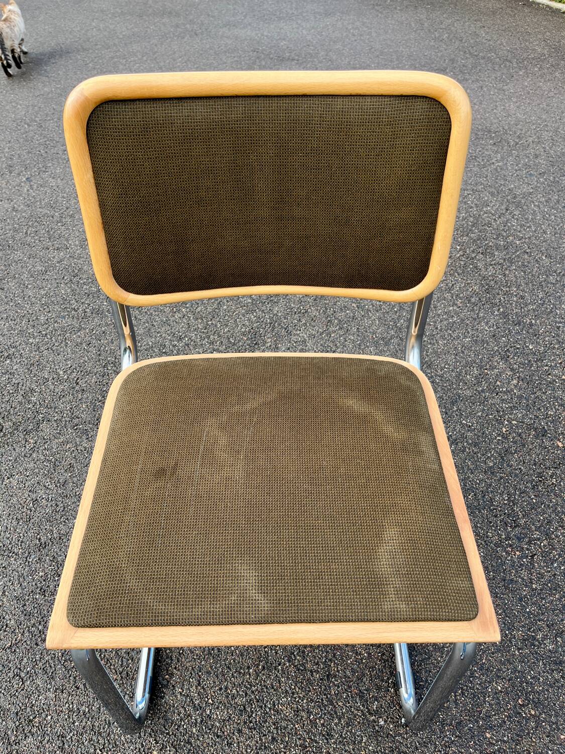 Vintage chaise cesca de marcel breuer b32 tissu