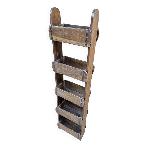 Étagère 5 niveaux en teck birman