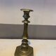 Large vintage golden brass candle holder