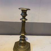 Large vintage golden brass candle holder