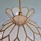 Vintage capiz mother-of-pearl pendant light, 1970s
