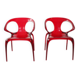 Pair of ava chairs by song wen zhong for roche bobois, 20th century.