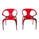 Pair of Ava chairs by Song Wen Zhong for Roche Bobois, 20th century.