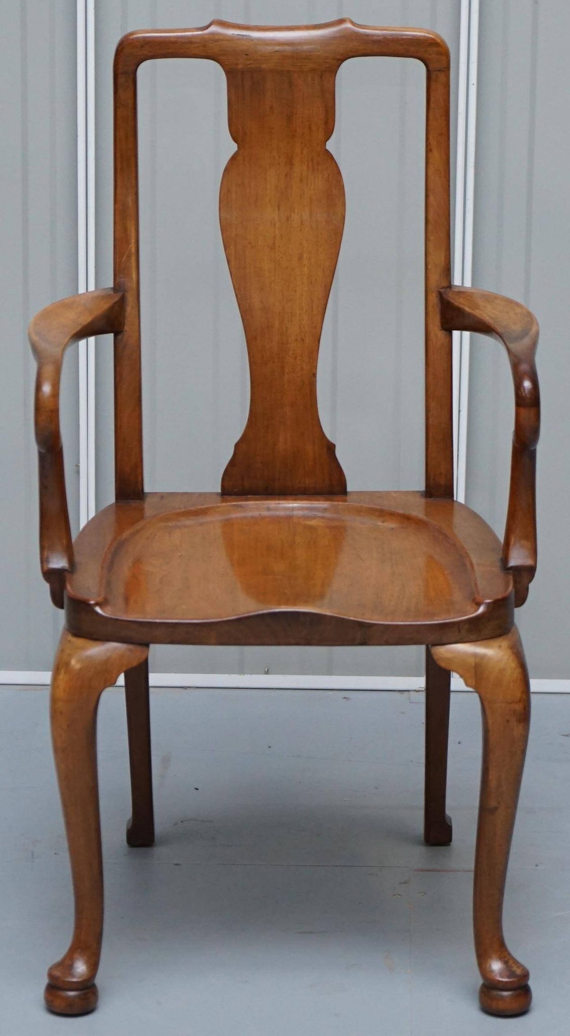 Victorian Howard & Son walnut office chair with stamp.