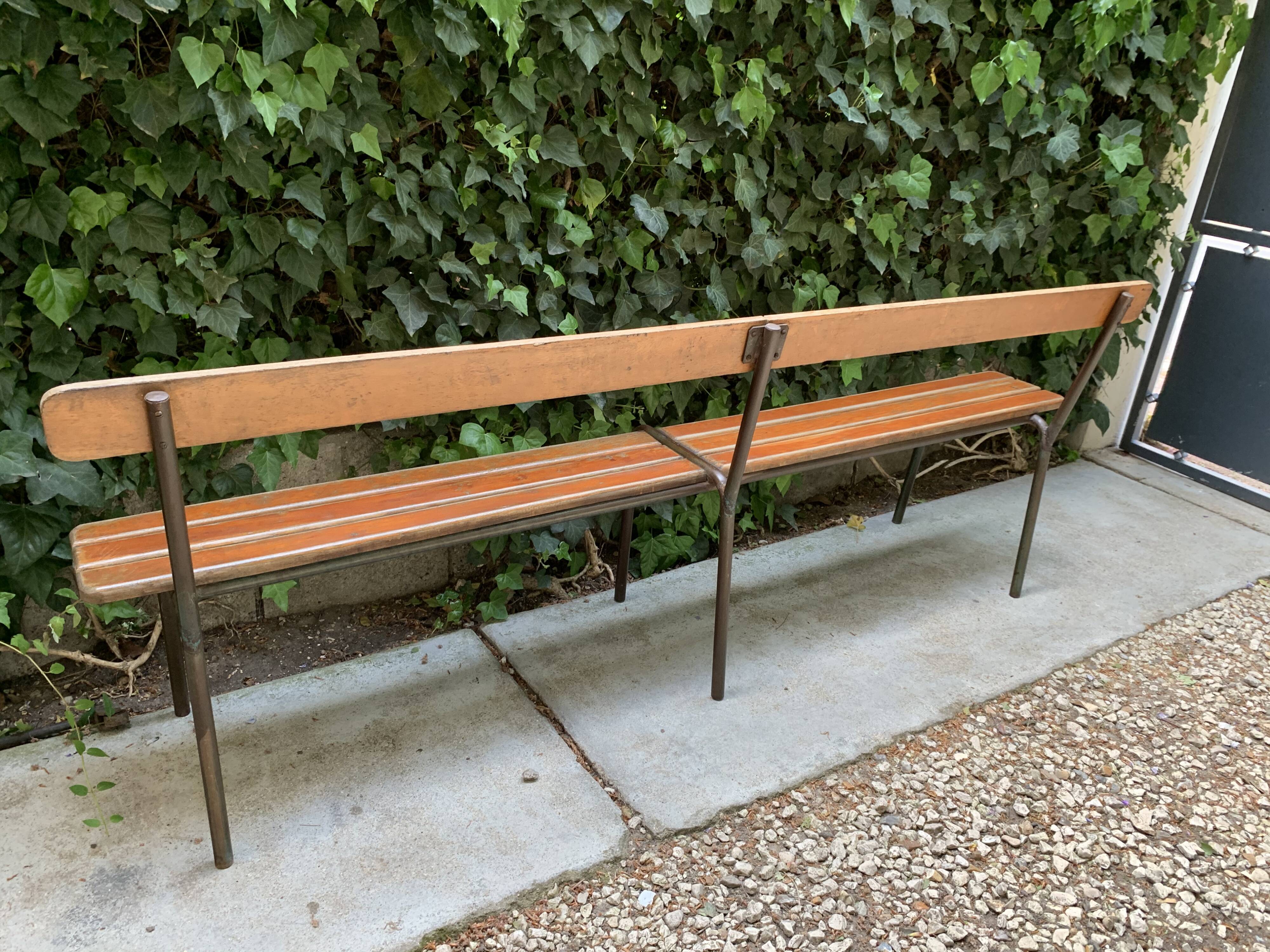 Vintage school bench