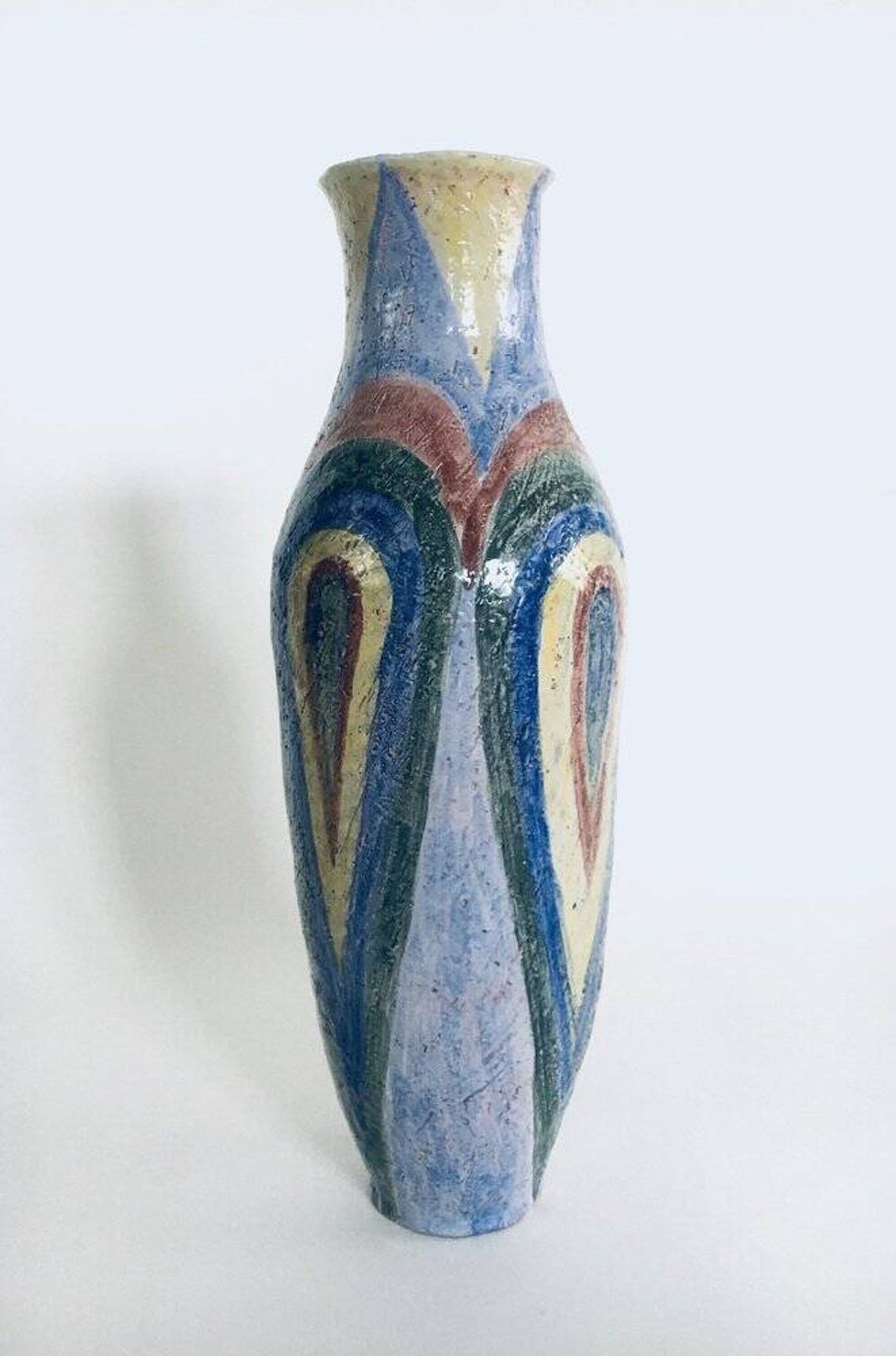 Vintage Handmade Art Studio Pottery Vase, 1980s