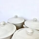 Anciennes cocottes ou 4 petites soupières  céramique française