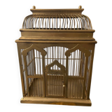 Cage à oiseaux dorée Colonial