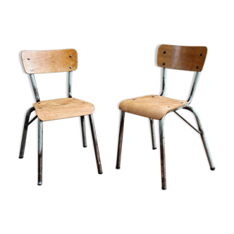 Pair of Matco school chairs for children
