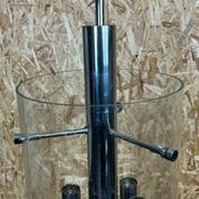 60s 70s Chandelier Huge Chandelier Pendant Lamp Limburg Glass & Chrome Design