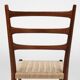 Set of Belgian Teak Dining Chairs with Braided Rope Seat, 1960s