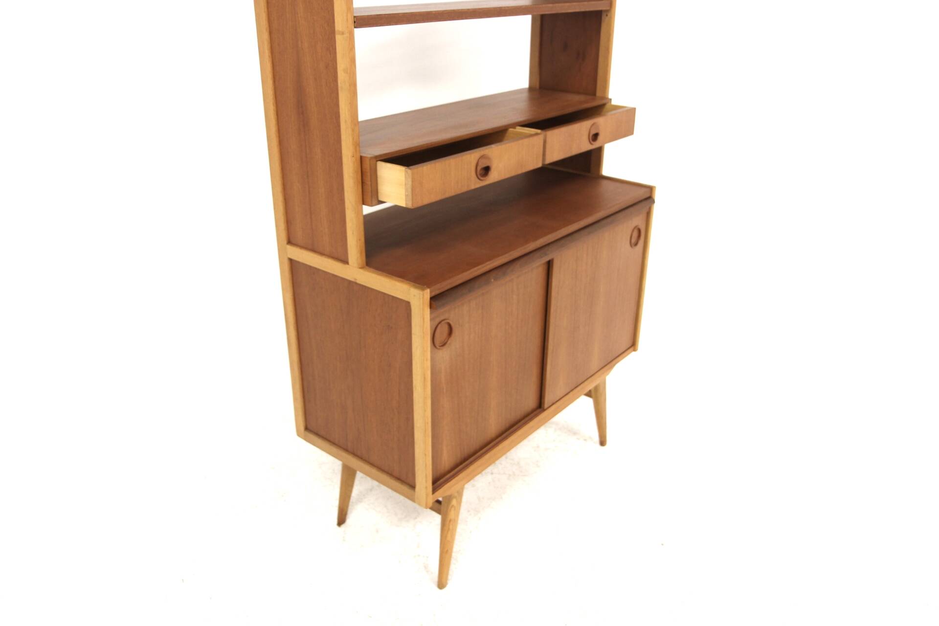 Scandinavian teak and oak chest of drawers, Sweden, 1960