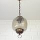 Suspension vintage en cuivre et verre ambré, style moderne du milieu du siècle