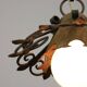 Lampe à suspension vintage en fer forgé, années 1930