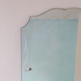 Bevelled, chiseled, antique, art deco wall mirror