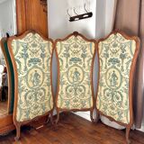 Old wooden and fabric screen