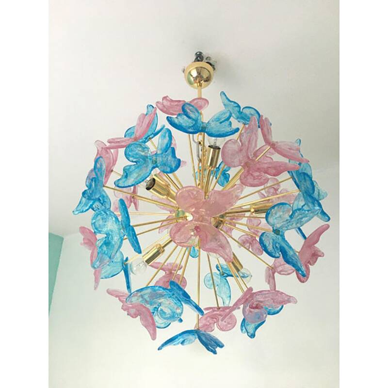 Contemporary Butterfly Sputnik Murano Glass Italian Handmade Chandelier