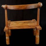Ancienne et authentique chaise baoulé baule akan - côte d'ivoire