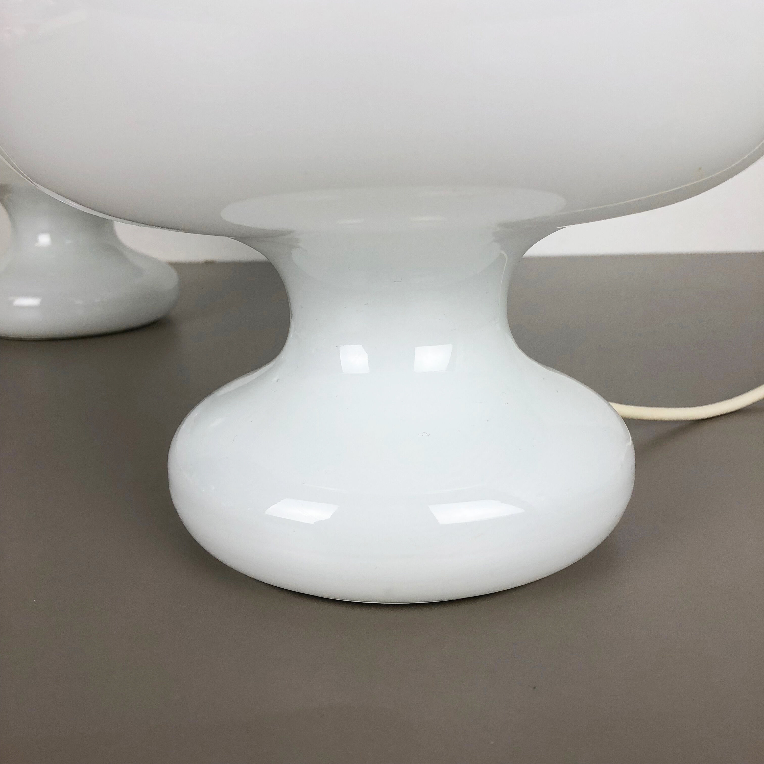 Set of 2 original glass bubble table light by Cosack Lights, Germany, 1970s