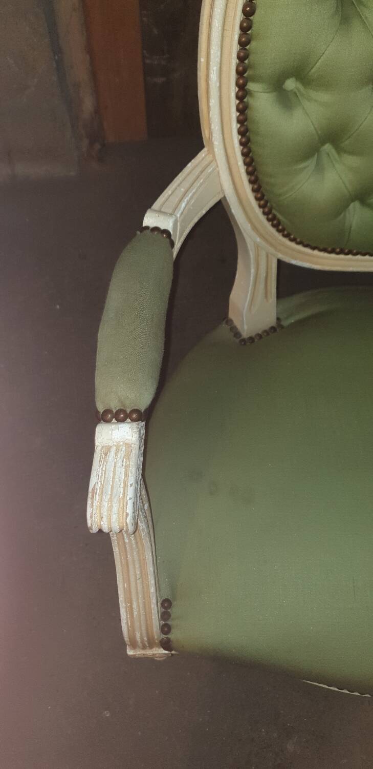 Louis xvi medallion armchair